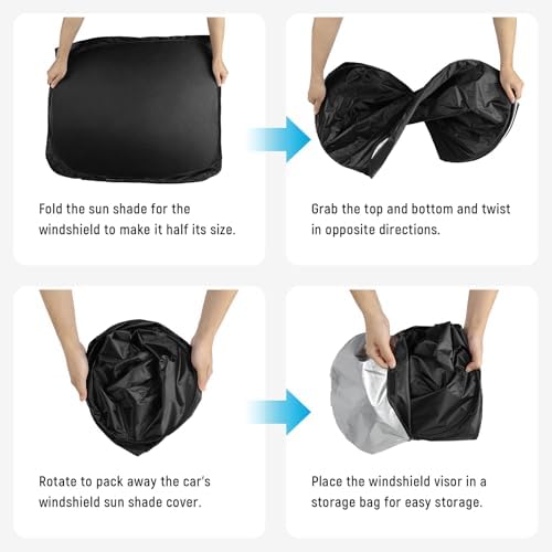 Windshield Sun Shade for Hyundai 2016-2021 Tucson Accessories (OEM Size) Auto Interior Front Window Sun Visor Heat Protection - Image 5