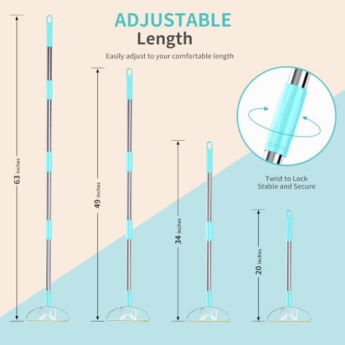 63‘’Ultra Long Heavy Duty Carpet Rake - Efficient Pet Hair Remover for Carpets, Rugs & Furniture, Deep Cleaning Carpet Scraper, Durable Home Use Tool by LINTPLUS - Image 3