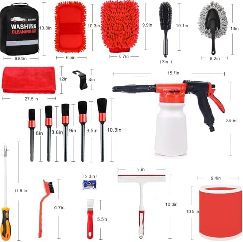 LIANXIN Car Wash Kit with Foam Gun, Car Cleaning, Car Wash Detailing Kit - Image 6