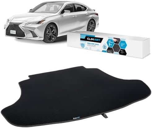 CLIM ART Cargo Liner for Lexus ES 2019-2026 Custom Fit Trunk Mat, with Honeycomb Dirtproof & Waterproof Technology - All-Climate, Heavy Duty, Anti-Slip Cargo Liner, Luggage - FL01119179 by CLIMART