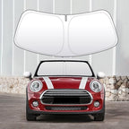 Front Windshield Sun Shade Custom Fit Compatible for Mini Cooper F55 Sunshade Foldable UV Ray Reflector Sun Visor Protector Accessories Shield Cover Reflective (for Mini Cooper F55) by akarin