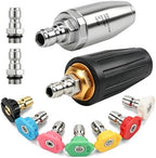 Pressure Washer Nozzles, 2 Pack 4000 PSI 360° Rotating Pressure Washer Tips Turbo Nozzle with 1/4" Quick Connect，7 Pack Pressure Washer Nozzle Tips Powerfully Cleaning for Car Concrete Brick by DEKELIY