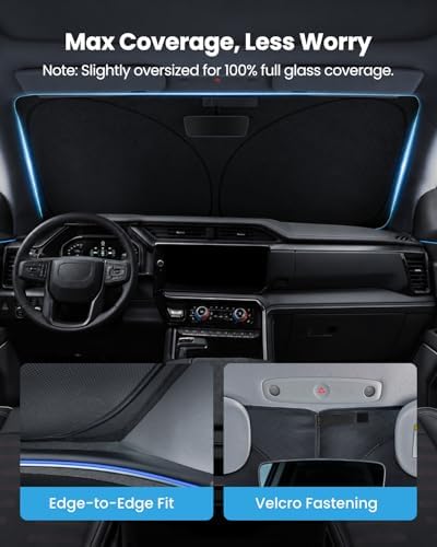 REEVAA Car Windshield Sun Shade for GMC Sierra 2026 - Image 5