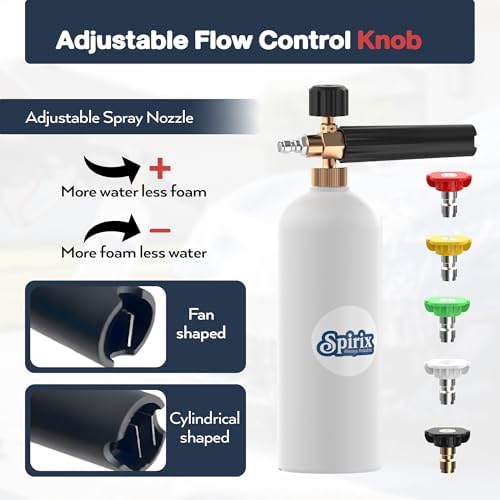 Short Pressure Washer Gun with Foam Cannon Kit - 1/4" Quick Connector - Image 4