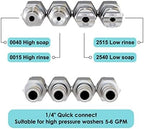 Jariko Jrod Pressure Washer Nozzle 5-6 GPM - High Pressure Hose J Rod - 1/4" Quick Connect for Soft Wash System - 4 Way 4 Tip Nozzle - Accessories - Image 3