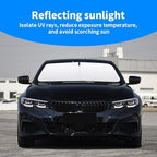 Front Windshield Sun Shade Custom Fit for BMW 3 Series/F30/F31/F80/M3 2014-2020 Sunshade Foldable UV Ray Reflector Sun Visor Protector Accessories Shield Cover Reflective (for BMW 3 Series 2014-2020) - Image 2