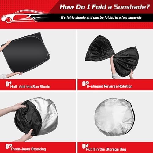 ARISMOTOR Windshield Sun Shade for Kia EV6 2022-2025 2026 - Image 4