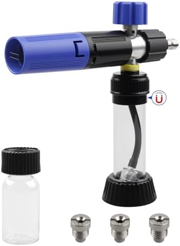 Mini Magnetic Suction Foam Cannon Fit for Most Car Washing Accessories Foam Cannon for Pressure Washing Accessories Washer with 1/4'' Quick Connector Adjustable Nozzle by Unknown