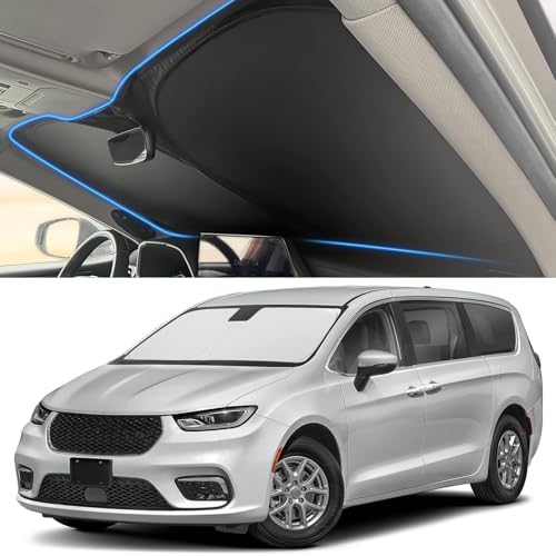 Windshield Sun Shade for Chrysler 2017-2025 2026 Pacifica Accessories (OEM Size) Auto Interior Front Window Sun Visor Heat Protection by YOJOJOCO