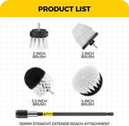 Holikme 5Pack Drill Brush Set with Extension for Car & Bath Detailing - Image 6