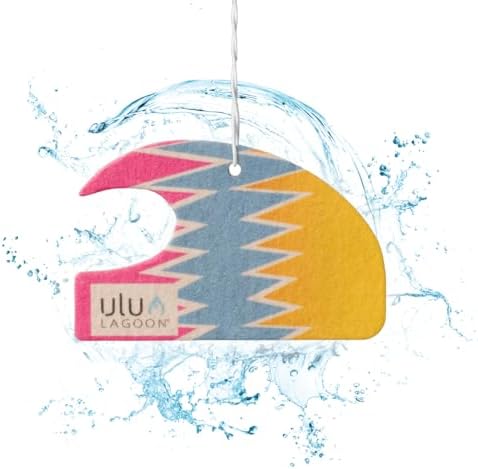 ulu Lagoon Hanging Car Air Freshener | Tropical Beach Coconut Surf Wax Scent Mini Wave | Long Lasting Car Freshener, Closet and Beyond | Made In USA | 3 Pack (80'S) - Image 2