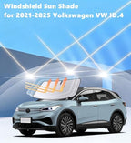 Windshield Sun Shade for 2021-2025 Volkswagen VW ID.4 Foldable Car Front Window Sunshade Accessories 240 T Sun Visor Protector Reflective Cover Block UV Rays & Sun Heat - Image 2