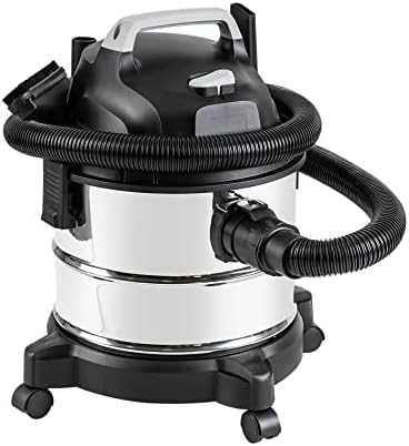Amazon Basics Wet Dry Shop Vacuum Cleaner, 4 Gallon, 3 HP Stainless Steel, Grey/Black by AmazonBasics