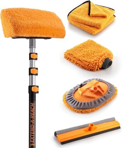 Car & RV Wash Brush Kit with 48-144״ Long Extendable Handle by EXTEND-A-REACH