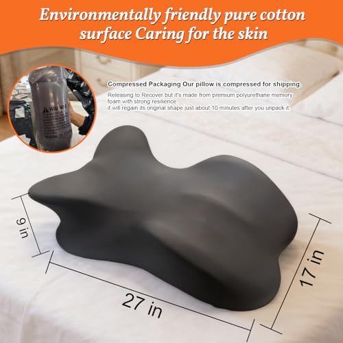 Yuanjing Large Size Ergonomic Memory Foam Wedge Firm Pillow - Image 2