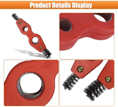 4 in 1 Car Battery Terminal Cleaning Brush, Anti-Rust Copper Pipe Cleaner, Anti-Corrosion Battery Terminal Brush, Universal Marine Plumbing Installation Soldering Brazing Accessories (Red) - Image 3