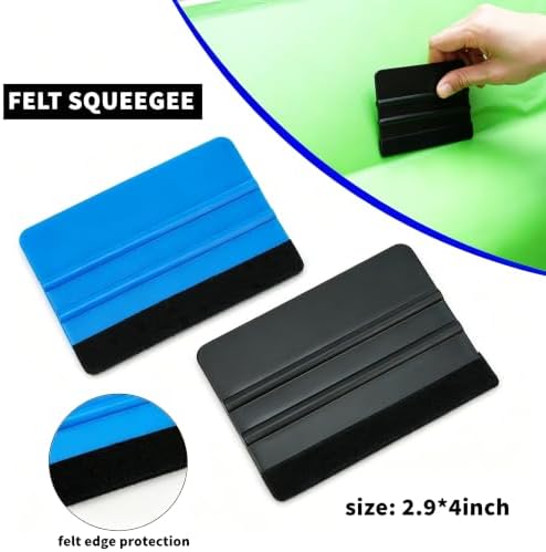 Umaki Vehicle Vinyl Wrap Tool Kit, Window Tint Application Kit, Car Window Film Install Kit, with Window Squeegee, Plastic Squeegee, Edge Wrap Squeegee, Retratable Knife & 9mm Blades, Razor Cutter - Image 5