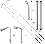 Hourleey 9 Pack Pressure Washer Extension Wand Upgrade Power Washer Lance with 6 Nozzle Tips, 30°,90°,120° Curved Rod, 1/4" Quick Connect, 4000 PSI - Image 3