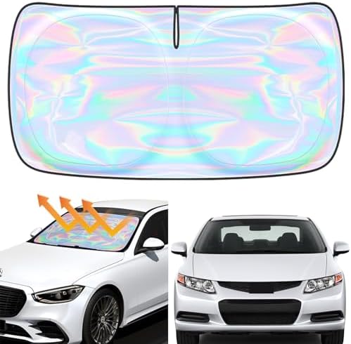 for Honda Civic 2012-2015 Windshield Sun Shade Cover - Custom Fit Honda Civic 4 Layers Sunshade Foldable Front Window Sunshade Sun Visor Protector Block UV Rays Keep Your Car Cooler Car Accessories by Unknown