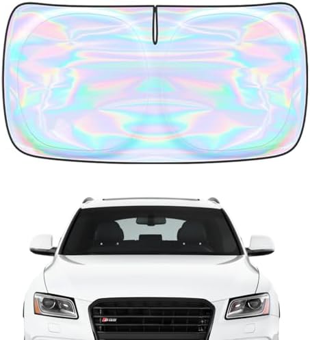 Windshield Sun Shade for Audi Q5 2018-2025 2026-4 Layers Sunshade Compatible with Audi Q5 Foldable Front Window Sunshade Sun Visor Protector Block UV Rays Keep Your Car Cooler Car Accessories by Unknown