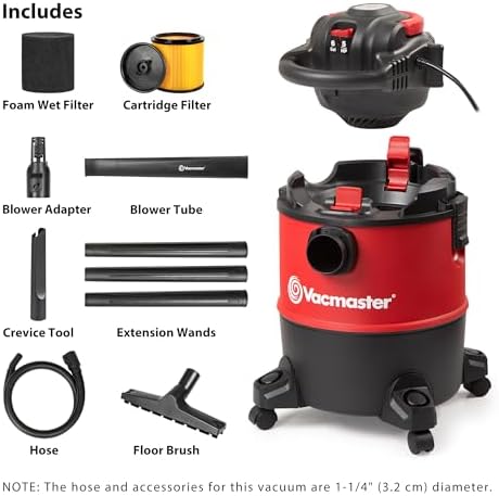 Vacmaster VBVB611PF 1101 6 Gal 5 Peak HP Wet/Dry Vac w. Detachable Blower - Image 2