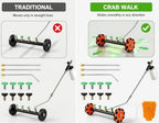 16" Undercarriage Pressure Washer Water Broom with Foam Cannon - 360° Omnidirectional Wheels,4000 PSI Car Undercarriage Cleaner,1/4" Quick Connect, 8 Nozzles + 3 Extension Wands - Image 2
