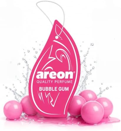 AREON Car Air Freshener Bubble Gum Refreshing Scent. 12 Pack. Enjoy Your Enviroment. by AREON