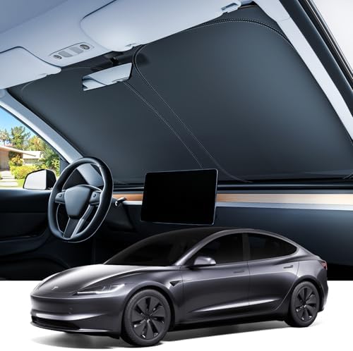 REEVAA Car Windshield Sun Shade for Tesla Model 3 Highland (2026-2016) by REEVAA