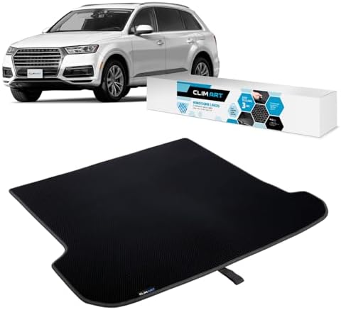 CLIM ART Cargo Liner for Audi Q7 2017-2026 Custom Fit Trunk Mat, with Honeycomb Dirtproof & Waterproof Technology - All-Climate, Heavy Duty, Anti-Slip Cargo Liner, Luggage - FL01117242 by CLIMART