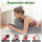 27° Memory Foam Wedge Pillow Forneck, Back & Leg Support – Multi-Position Ergonomic Cushion with Removable Cover,Gray - Image 2