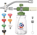 Dual Connector Accessory with Pressure Washer Foam Cannon, Balabulala Pressure Washer Double Tip Attachment for Foam Blaster with with 5 Power Washer Sprayer Nozzles, 1/4" Quick Connect, 3600 PSI by Balabulala
