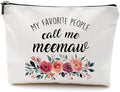 DILSJ Meemaw Gifts Makeup Bag, Grandma Gifts For Christmas From Grandkids Cosmetic Bags For Women, My Favorite People Call Me Meemaw Zipper Makeup Pouch Travel Organizer Toiletry Bag by DILSJ