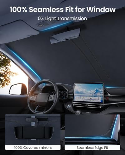 REEVAA Car Windshield Sun Shade for Toyota Highlander (2026-2020) - Image 5