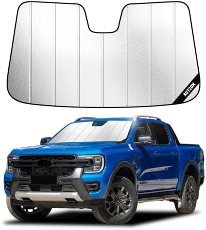 Windshield Sun Shade for Ford Ranger 2024-2026, Vehicle-Specific Design by Unknown