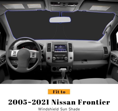Car Windshield Sun Shade for Nissan 2005-2021 Frontier Accessories (OEM Design) Reflective Foldable Heat Insulation Sunshade for Ultimate Protection - Image 2