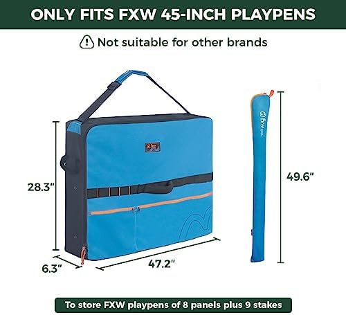 FXW Dog Playpen Storage Bag, Designed for RV Trips, Blue, 1 Pack | Fits FXW Pens Only(45" H 8 Panels & 9 Stakes), Comfortable Carry, Neat Storage, Wear-Resistant, Patented - Image 3