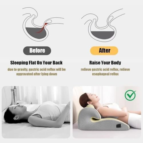 Multifunctional Couple Pillow,Bed Wedge Pillow Memory Foam Soft Sleeping Leaning and Lying,Prone Stomach Pillow for Sitting up Sleeping Bed,Pink - Image 7