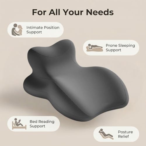 Ergonomic lovers' memory foam wedge pillow-intimate hip positioning pad promotes hips, allows adults to play more deeply, provides support for sleep and prevents snoring-luxury fabric (Blue) - Image 5