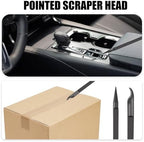14 Pcs Plastic Crevice Cleaning Tool Car Detailing Spatula Set Black Scraper Tool Non-scratch Small Putty Knife Anti-static Tweezers for Tight Spaces - Image 6