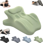 Couples Pillow, 27° Lift Ergonomic Memory Foam Cushion for Intimacy, Lumbar Neck Support Pillow for Home Bedroom (Green) by Unknown