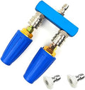 Dual Turbo Nozzle Pressure Washer and Dual Pressure Washer Nozzle Tips 2-in-1,with 2PCS 360°Rotating Turbo Nozzle,2PCS Pressure Washer Tips(40 Degree White),4000 PSI,1/4 Inch Quick Connect by BANDUN