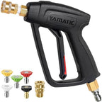YAMATIC Short Pressure Washer Gun Swivel Brass 3/8" Quick Connect 4000PSI by YAMATIC