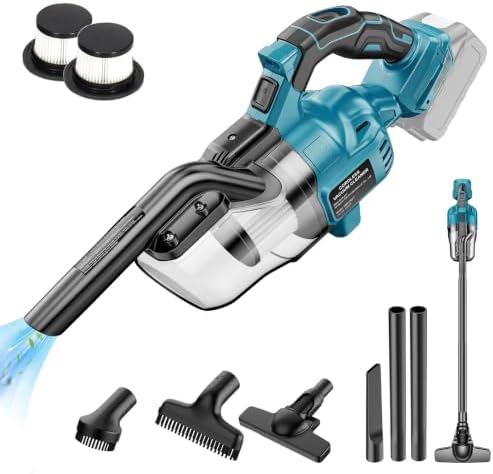 Handheld Cordless Vacuum Cleaner Compatible with Makita 18V Battery, Portable Wireless Power Vacuum Cleaner, 4 Multi Nozzle, 2 HEPA Filter, Lightweigt Vacuum for Home Pet Hair, Car(Tool Only) by CAMXTOOL