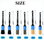 MVEQRRN 6pcs Car Detailing Brush Set,Boars Hair Detail Brushes(Blue) - Image 2