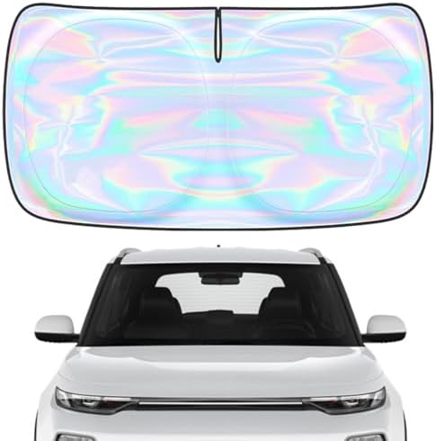 for Kia Soul 2020-2025 2026 Windshield Sun Shade Cover - Custom Fit Kia Soul 4-Layer Sunshade Foldable Front Window Sunshade Sun Visor Protector Block UV Rays Keep Your Car Cooler Car Accessories by Unknown