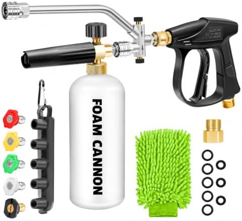 Foam Cannon Dual Connector for Pressure Washer, Industrial Foam Gun Kit by Unknown