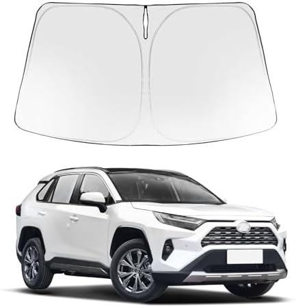 for 2019-2026 Toyota RAV4 - Premium Sunshade for Ultimate Heat & UV Protection, Foldable Front Windshield Sun Shade for SUV Crossover, TRD Off-Road, LE XLE XSE Hybrid Adventure Accessories by ChiranoBestValuableStuffs