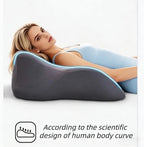 Waterproof Pillow-Memory Foam Hip-Lifting Positioning Wedge Ergonomic Couple Comfort pad, Pregnancy and Bed Reading Support, Machine Washable Coat. (Blue) - Image 4