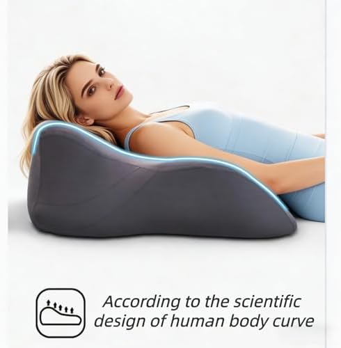 Waterproof Pillow-Memory Foam Hip-Lifting Positioning Wedge Ergonomic Couple Comfort pad, Pregnancy and Bed Reading Support, Machine Washable Coat. (Blue) - Image 4