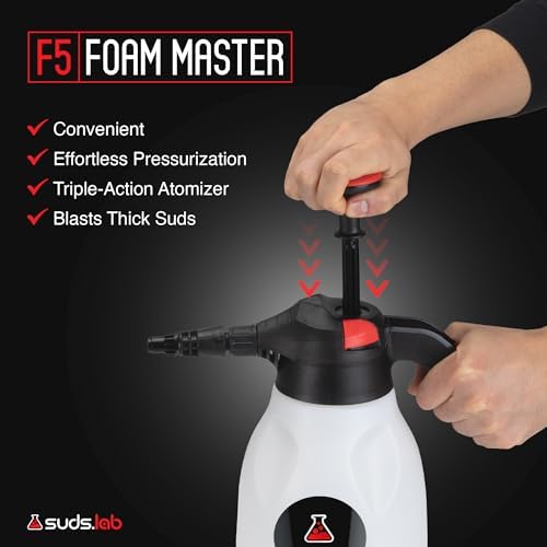 Suds Lab F5 Foam Master, Triple-Action Pump Sprayer, 3 Nozzles, 70 oz. - Image 3